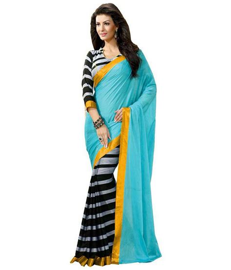 Sneha Fancy Designer Sarees Blue Bhagalpuri Silk Saree Buy Sneha