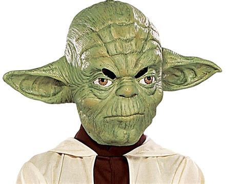 Yoda 34 Vinyl Mask Star Wars Jedi Halloween Costume Adult Size