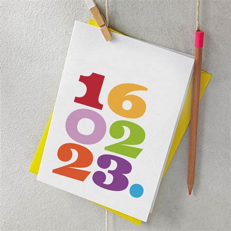 Rainbow Date Personalised Card By So Close