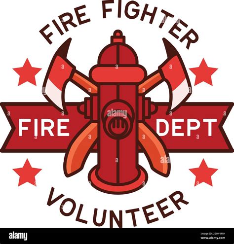 Firefighter Logo Isoliert Auf Weißem Hintergrund Vektor Illustration