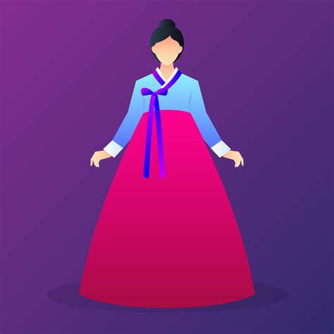 Lady Characters Wearing Hanbok 237218 Vector Art At Vecteezy