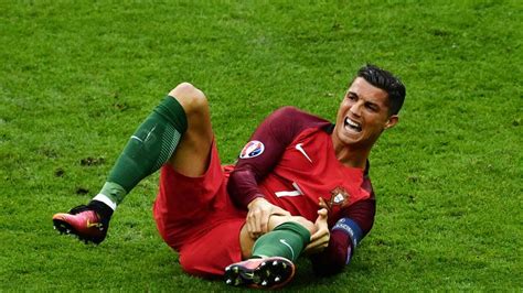 Cristiano Ronaldo Stretchered Off In Tears In Euro 2016 Final
