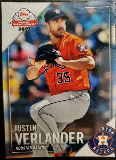 Topps National Baseball Card Day Justin Verlander Houston Astros
