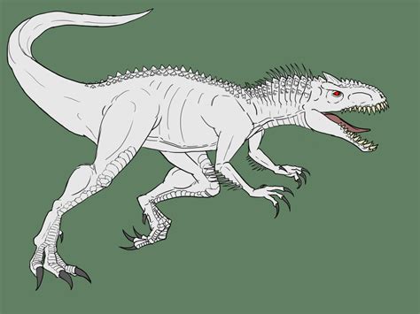 Indominus Rex Drawing Tutorial Printable Color