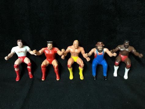 Ljn Titan Sports 1985 Wwf Thumb Wrestlers Figures Lot