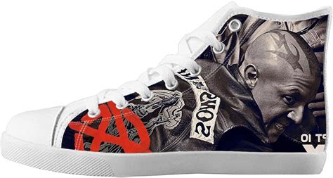 Custom High Top Lace Up Canvas Shoes For Sons Of Anarchy