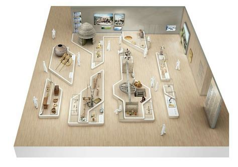 Geometric Display Layout Option For Museumexhibition Space Museum