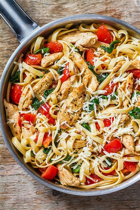 Chicken Pasta Recipe With Tomato And Spinach — Eatwell101