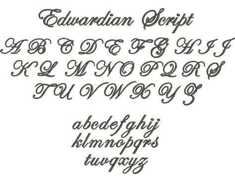 6 Edwardian Script Font Images Edwardian Script Font Free Edwardian Script Font Embroidery
