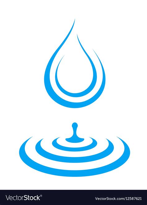 Water Droplet Icon Splash Royalty Free Vector Image