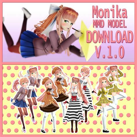 Mmd Monika Model Download V10 By Pikadude31451 On Deviantart