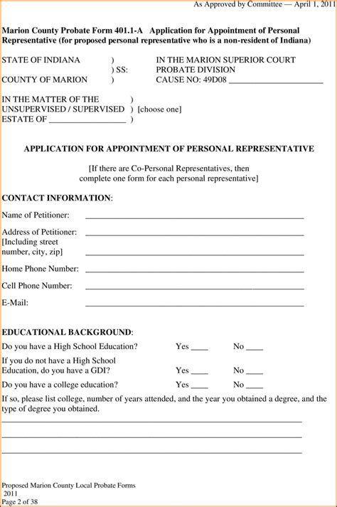 Probate Forms Texas Free Form Resume Examples Kw9k4ny8yj