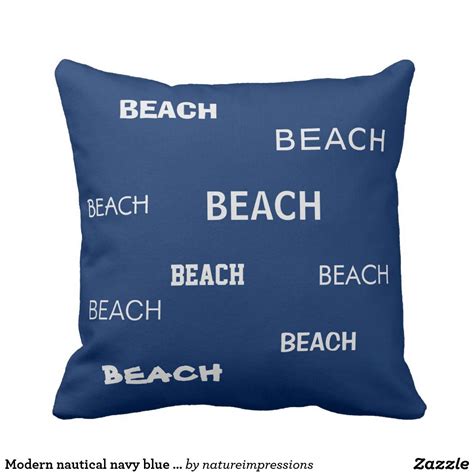 Modern nautical navy blue beach script beach | Modern nautical, Modern, Pillows