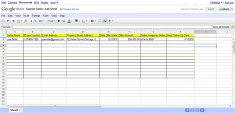 Real Estate Sales Tracking Spreadsheet — Db
