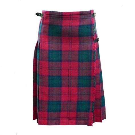 Ladies Pure Shetland Wool Classic Lindsay Tartan Long Lenght Kilt