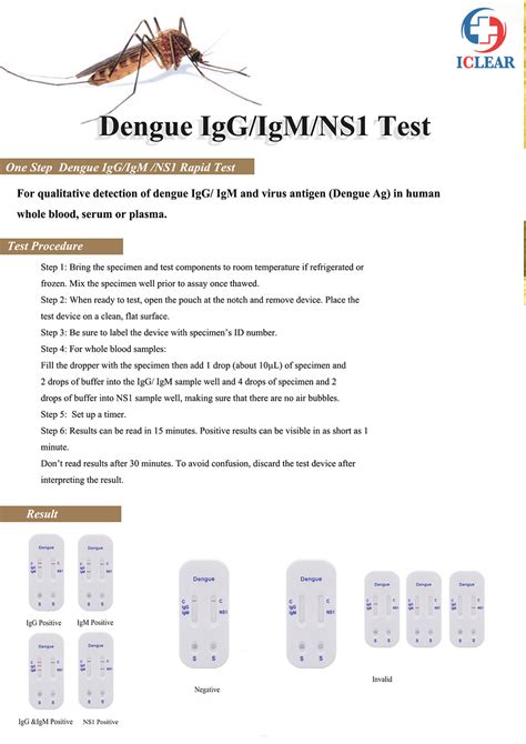 China Dengue Fever Ns Igg Igm Rapid Test Kit China Dengue Rapid Test Kit Dengue Ns