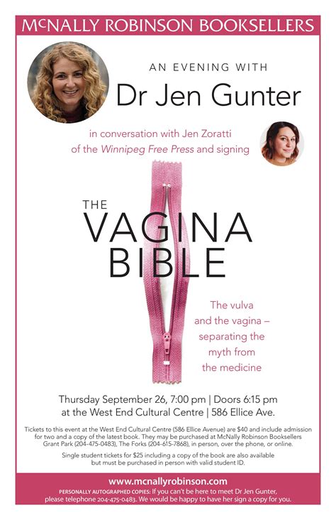 The Vagina Bible An Evening With Dr Jen Gunter SOLD OUT West