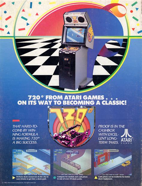 720 Degrees Atari Games Corporation Video Game 1986 Usa The