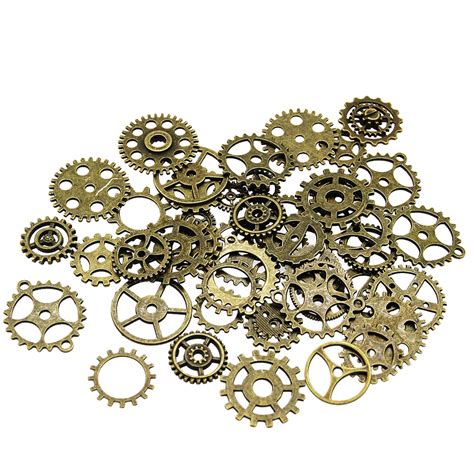 Vintage Metal Mixed Gears Charms For Jewelry Making Diy Steampunk Gear