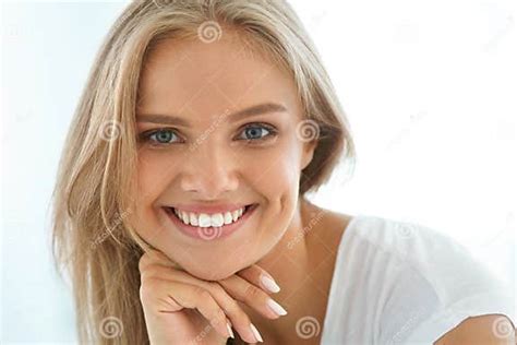 portrait beautiful happy woman with white teeth smiling beauty stock image image of girl