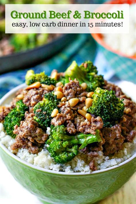 If you're using fresh broccoli, steam or cook it first. Easy Low Carb Ground Beef & Broccoli | Recipe | Ground ...