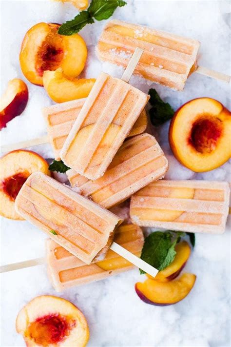 Creamy Peach Popsicles Oh So Delicioso