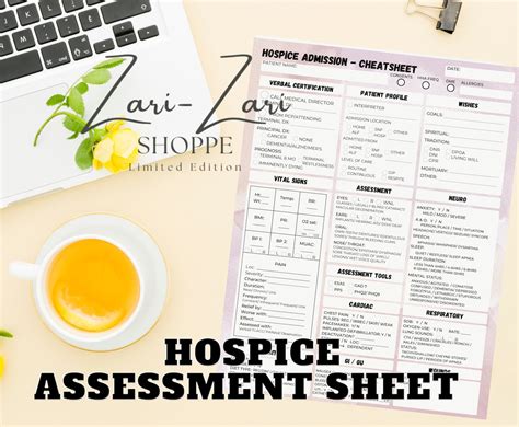 Hospice Assessment Form Home Health Nurse Sheet Home Health Etsy