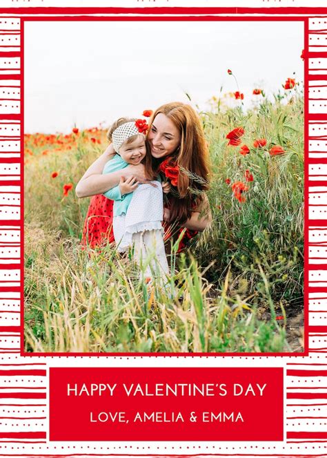 Love Valentines Card 5x7 Photoshop Card Template Etsy