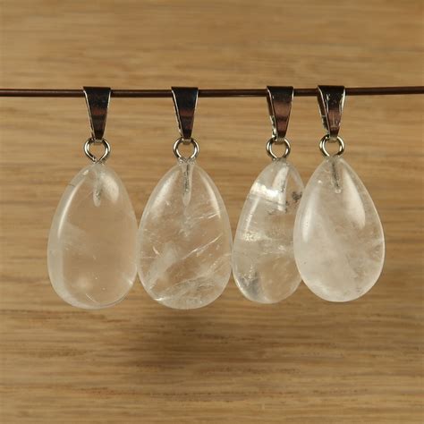 Clear Quartz Pendants Clear Rock Crystal Pendants For Jewellery