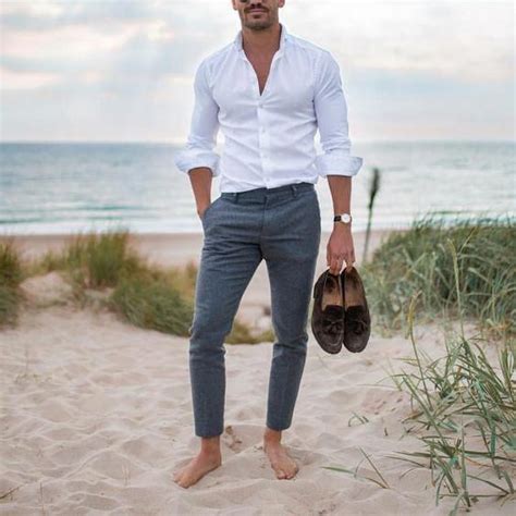 Beach Wedding Guest Outfits For Men Mensfashionsummer Roupas De Praia Para Homens Moda