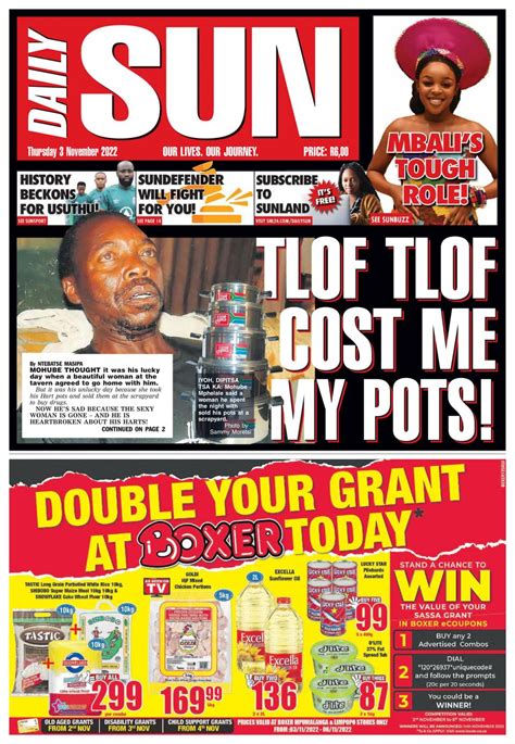 Daily Sun November 03 2022 Newspaper Get Your Digital Subscription