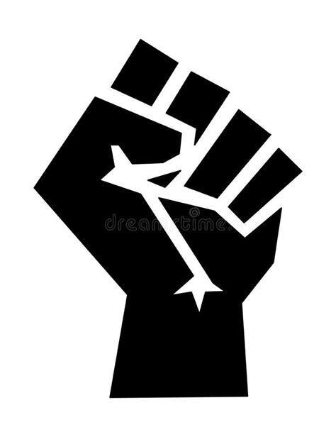 Black Fist Icon Stock Vector Illustration Of Symbol 133344746