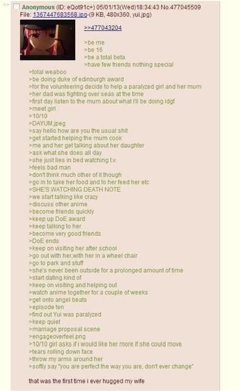 Anon Helps A Girl In A Wheel Chair R Greentext Greentext Stories Know Your Meme