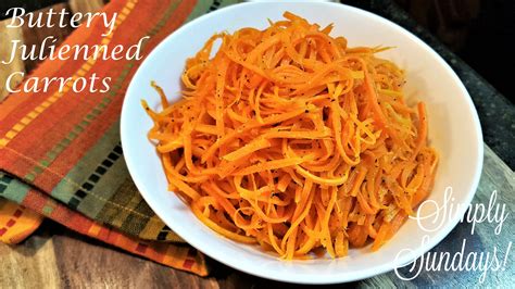 Great for salads and garnishes. Buttery Julienned Carrots | Julienned carrots, Carrots side dish, Carrots