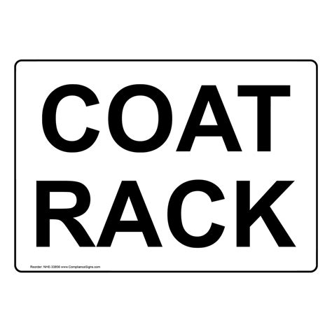 Coat Rack Sign Nhe 33856