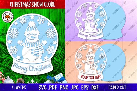 Christmas Snowman Snow Globe Svg Graphic By Digital Craftyfox · Creative Fabrica