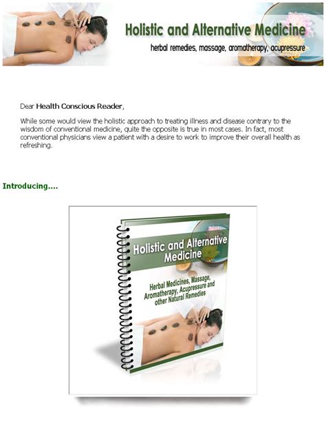 New Plr Holistic And Alternative Medicine Plr Ebook Download