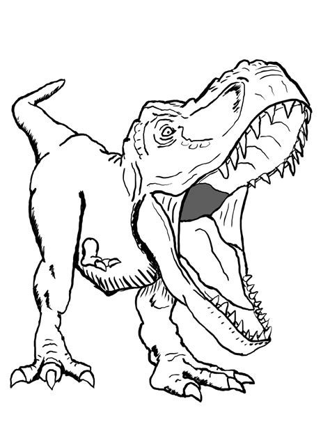 Tyrannosaurus Rex Realistic Coloring Pages For Kids Printable Free