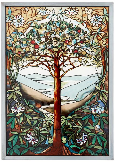 buy stained glass panel the tree of life stained glass window hangings art glass window s