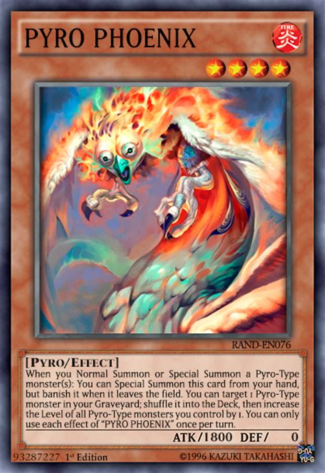 Pyro Phoenix Realistic Cards Yugioh Card Maker Forum