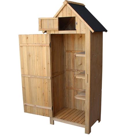 Ktaxon 70 Inch Fir Wood Wooden Lockers With Single Door Natural Wood