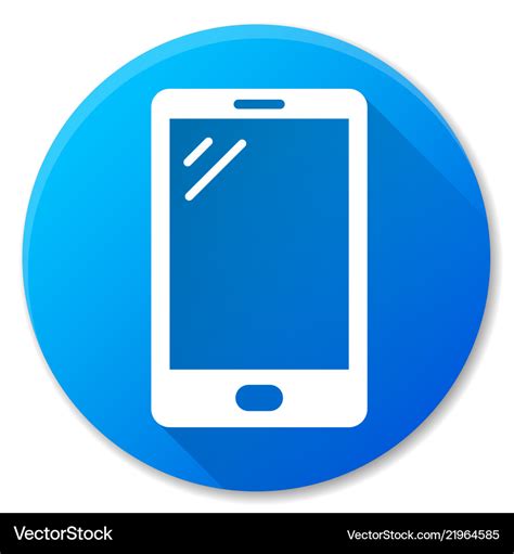 Mobile Phone Blue Circle Icon Royalty Free Vector Image