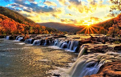 Free Download West Virginia Sunset Mountains West Virginia River