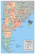 Detallado mapa político y administrativo de Argentina con principales ...