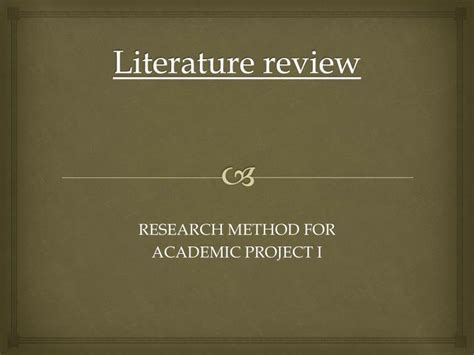 Ppt Literature Review Powerpoint Presentation Free Download Id1939713