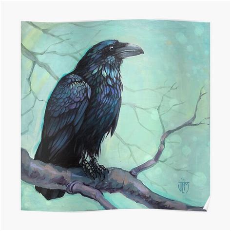 Wiscasset Raven Raven Bird Poster For Sale By Haggisvitae Redbubble