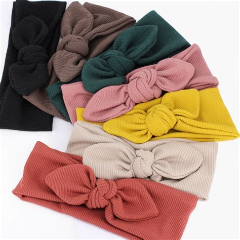 Wholesale Korean Knotted Bow Headscarf Winter Knitted Headband Women