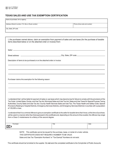Free Printable Tax Exemption Form For Businesses Printable Forms Free Online