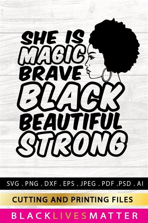Eps Dxf Afro Woman Quotes Design Silhouettes Png 300 Black Girl Magic