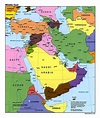 Mapa Político de Oriente Medio - Tamaño completo | Gifex